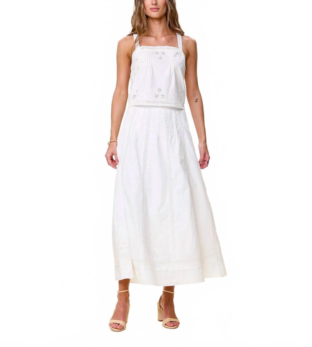 NEW CLEOBELLA aylin midi skirt in ivory